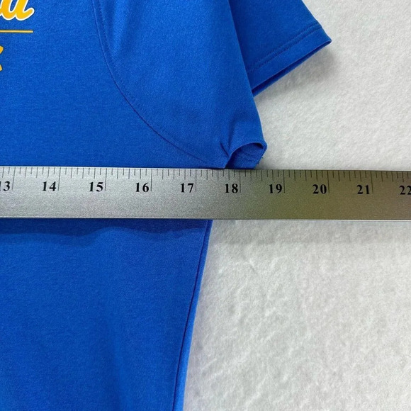 UCLA Bruins Under Armour Top Womens Size S HeatGear Henley Performance Blue - Picture 11 of 12